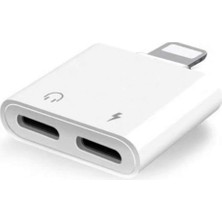 Heartz Lightning 2in1 Şarj Kulaklık Dönüştürücü Adaptör Skart Şarj Çoğaltıcı Splitter Şarj Çıkışı Çoğaltıcı No 184