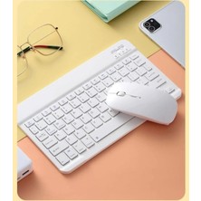 Çeliktech Tüm Cihazlara Uyumlu Akıllı Taşınabilir Şarj Edilebilir Kablosuz Bluetooth Klavye ve Mause Seti