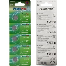 1216 DL1216 3V Lityum Düğmeli Pil (5'li Paket)