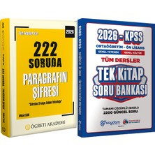 Pegem Akademi Yayıncılık 2026 Tüm Adaylar Için 222 Soruda Paragrafın Şifresi - Ortaöğretim Ön Lisans Tek Kitap Soru