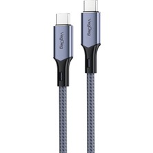 Veggieg 100W 5A E-Mark Çipli Pd Type-C To Type-C Hızlı Şarj ve Data Kablosu 1.2 Metre