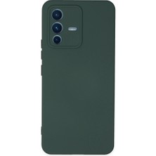 Evolvera Vivo V23 5g Kılıf Nano Içi Kadife Silikon - Koyu Yeşil
