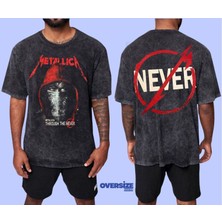 Metallica Never Yıkamalı Over Size Tişört M