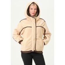 Pique ARVEN KADIN MONT Kadife Detaylı Kadın Peluş Mont