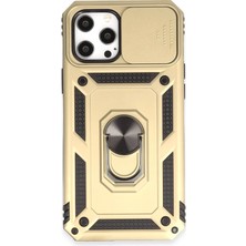 Lims Store Newface Iphone 12 Pro Max Kılıf Pars Lens Yüzüklü Silikon - Gold