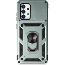 Lims Store Newface Samsung Galaxy A52 Kılıf Pars Lens Yüzüklü Silikon - Yeşil