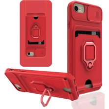 Lims Store Newface Iphone 6 Kılıf Zuma Kartvizitli Yüzüklü Silikon - Kırmızı