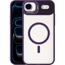 Lims Store Joko Apple Iphone 17 Air Remim Lensli Magsafe Standlı Kapak - Derin Mor