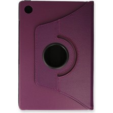 Lims Store Newface Samsung Galaxy Tab A9 Kılıf 360 Tablet Deri Kılıf - Mürdüm