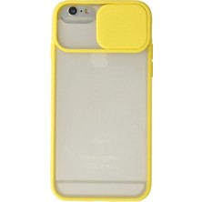 Lims Store Newface Iphone 6 Plus Kılıf Palm Buzlu Kamera Sürgülü Silikon - Sarı