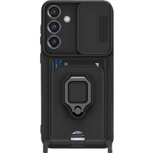 Lims Store Newface Samsung Galaxy S25 Plus Kılıf Zuma Kartvizitli Yüzüklü Silikon - Siyah