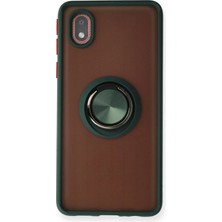 Lims Store Newface Samsung Galaxy A01 Core Kılıf Montreal Yüzüklü Silikon Kapak - Yeşil