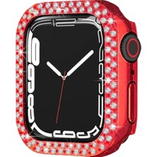 Lims Store Newface Apple Watch 44MM Taşlı Kasa - Kırmızı