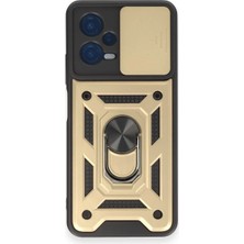 Lims Store Newface Xiaomi Redmi Note 12 4g Kılıf Pars Lens Yüzüklü Silikon - Gold