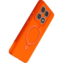 Evolvera Xiaomi Mi 14T Pro Regal Magsafe Standlı Kapak - Turuncu