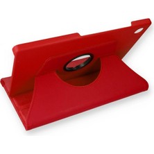 Evolvera Samsung Galaxy X200 Tab A8 10.5 Kılıf 360 Tablet Deri Kılıf - Kırmızı