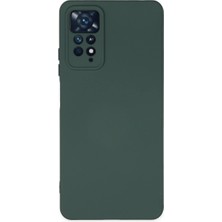 Evolvera Xiaomi Redmi Note 11 Pro Kılıf Nano Içi Kadife Silikon - Koyu Yeşil