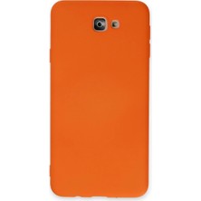 Evolvera Samsung Galaxy J7 Prime Kılıf Nano Içi Kadife Silikon - Turuncu