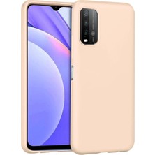 Evolvera Xiaomi Redmi 9t Kılıf Nano Içi Kadife Silikon - Pudra