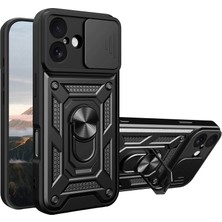 Evolvera Apple Iphone 17 Pars Lens Yüzüklü Silikon - Siyah