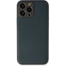 Evolvera Iphone 13 Pro Kılıf Coco Deri Silikon Kapak - Mavi