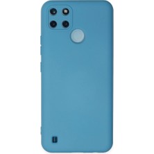 Evolvera Realme C25Y Kılıf Nano Içi Kadife Silikon - Mavi
