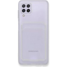 Evolvera Samsung Galaxy A22 Kılıf Kart Şeffaf Silikon - Şeffaf