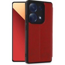 Evolvera Xiaomi Redmi Note 13 Pro 4g Kılıf Flip Cover - Kırmızı