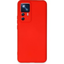 Evolvera Xiaomi Mi 12T Pro Kılıf Nano Içi Kadife Silikon - Kırmızı