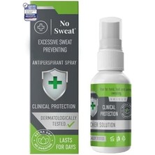 No Sweat Terleme Önleyici Antiperspirant Spray 50 ml -Aşırı Terleme ve Hiperhidroz Tedavisinde Kullanılabilir.7 Güne Kadar Etkili Koruma -Ülkeye Göre Ambalaj Değişiklik Gösterebilir