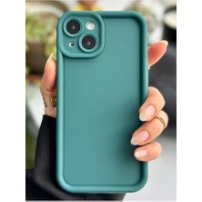 Go Aksesuar 13 ve 14 Uyumlu Darbe Önleyici Mat Lansman Silikon Kılıf - Haki