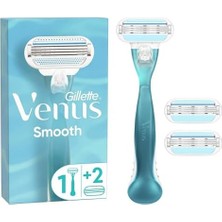 Gillette Venus Smooth Kadın Tıraş Makinesi ve 3 Adet Yedek Tıraş Bıçağı