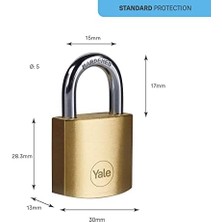 Y110B/30/115/2 - 30MM Pirinç Asma Kilit 2'li Set - Standart Koruma - Çelik Halka - 3 Anahtar