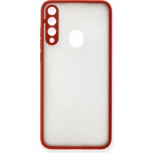 Evolvera Huawei Y6P Kılıf Montreal Silikon Kapak - Kırmızı