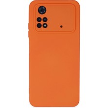 Evolvera Xiaomi Poco M4 Pro 4g Kılıf Nano Içi Kadife Silikon - Turuncu