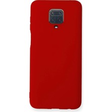 Evolvera Xiaomi Redmi Note 9 Pro Kılıf Nano Içi Kadife Silikon - Kırmızı