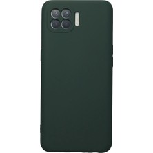 Evolvera Oppo Reno 4 Lite Kılıf Nano Içi Kadife Silikon - Koyu Yeşil