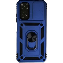 Evolvera Xiaomi Redmi Note 11 Kılıf Pars Lens Yüzüklü Silikon - Lacivert