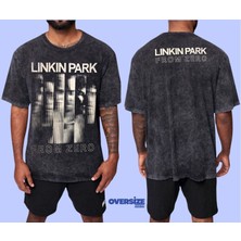 Linkin Park Yıkamalı Over Size Tişört L