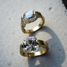 Luckyb Store Taşlı Gold Xuping Halka Küpe