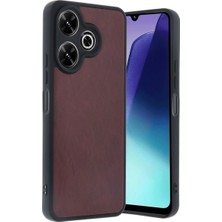 Evolvera Xiaomi Redmi 13 4g Kılıf Aras Deri Kapak - Bordo