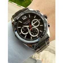 Ferrucci Kasası Gümüş Kordonu Siyah Fonksiyonlu Erkek Kol Saati