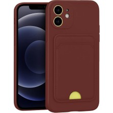 Evolvera Iphone 11 Kılıf Kelvin Kartvizitli Silikon - Bordo