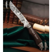 İşte Bu Kişiye Özel Isimli Isim Baskılı Sterling Avcı Bıçağı 29 cm S2003