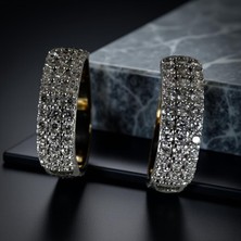 Luckyb Store Taşlı Silver Renk Halka Xuping Küpe