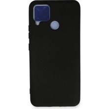 Evolvera Realme C15 Kılıf Nano Içi Kadife Silikon - Siyah