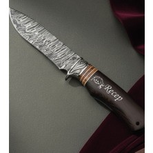 İşte Bu Kişiye Özel Isimli Aslan Baskılı Sterling Av Bıçağı 28,5 cm S2005