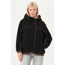 Pique ARVEN KADIN MONT Kadife Detaylı Kadın Peluş Mont