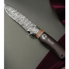 İşte Bu Kişiye Özel Isimli Kartal Baskılı Sterling Av Bıçağı 28,5 cm S2005