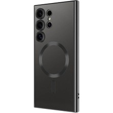 Galaxy S24 Ultra Uyumlu Kamera Korumalı Uyumlu Şarj Özellikli Demre Kılıf-Siy